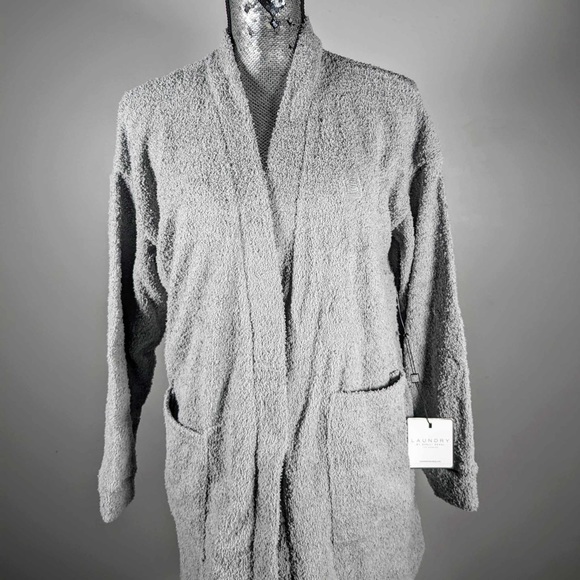 NWT LAUNDRY BY SHELLI SEGAL SOFT OPEN FRONT LOUNGEWEAR ROBE - M - Picture 3 of 5